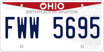 OH license plate FWW5695