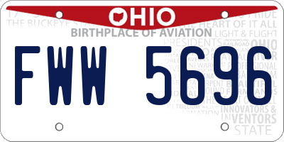 OH license plate FWW5696