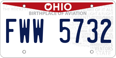 OH license plate FWW5732