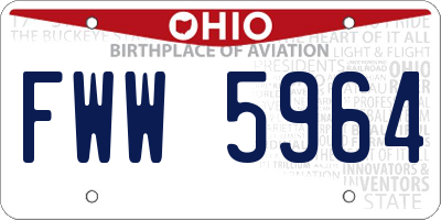 OH license plate FWW5964