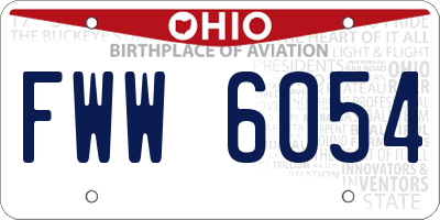 OH license plate FWW6054