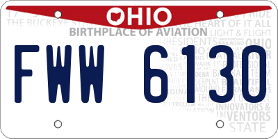 OH license plate FWW6130