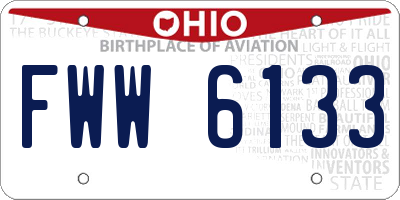 OH license plate FWW6133