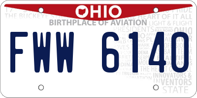 OH license plate FWW6140