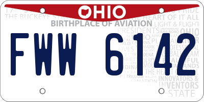 OH license plate FWW6142