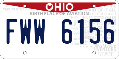 OH license plate FWW6156