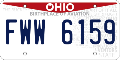 OH license plate FWW6159