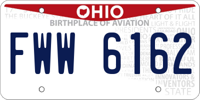 OH license plate FWW6162
