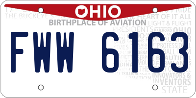 OH license plate FWW6163