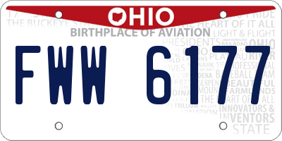 OH license plate FWW6177