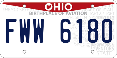 OH license plate FWW6180