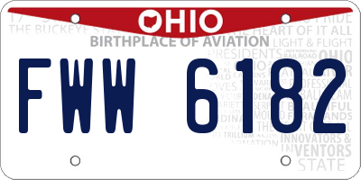 OH license plate FWW6182