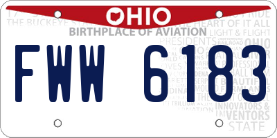 OH license plate FWW6183