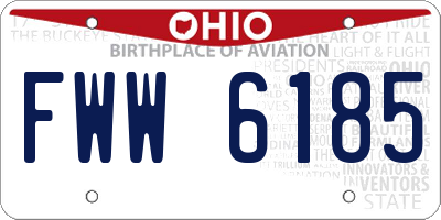 OH license plate FWW6185