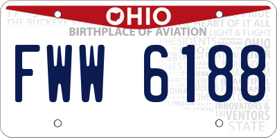OH license plate FWW6188