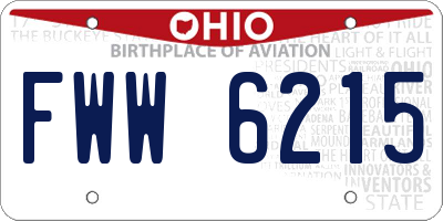 OH license plate FWW6215