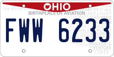 OH license plate FWW6233