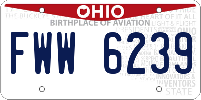 OH license plate FWW6239
