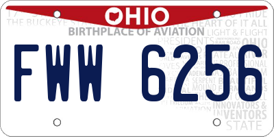 OH license plate FWW6256