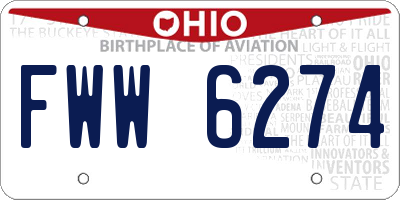 OH license plate FWW6274