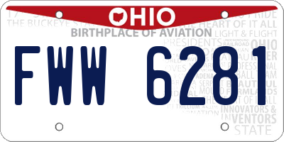OH license plate FWW6281