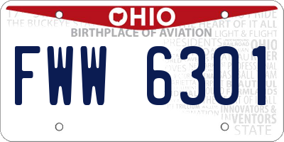 OH license plate FWW6301