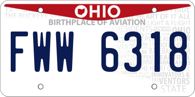 OH license plate FWW6318