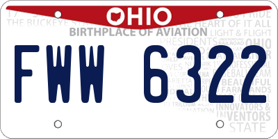 OH license plate FWW6322