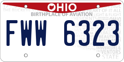 OH license plate FWW6323