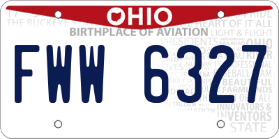 OH license plate FWW6327
