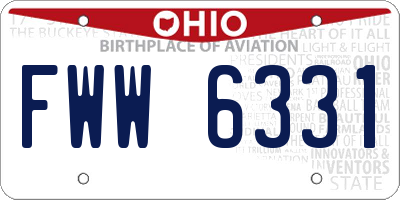 OH license plate FWW6331