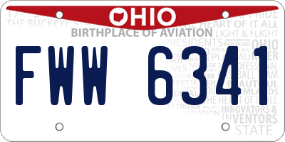 OH license plate FWW6341