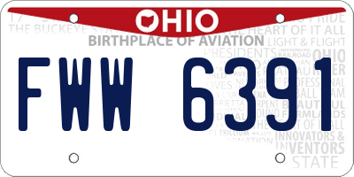 OH license plate FWW6391