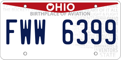 OH license plate FWW6399
