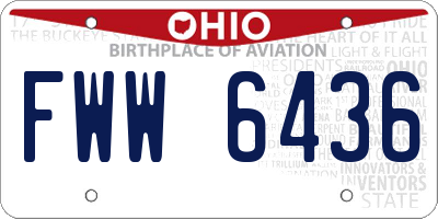OH license plate FWW6436