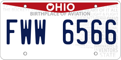 OH license plate FWW6566