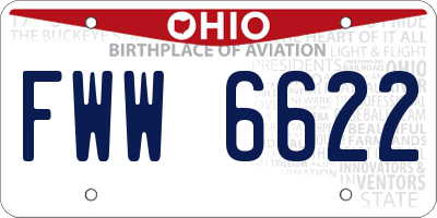 OH license plate FWW6622