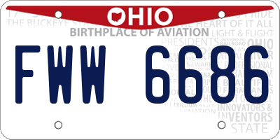 OH license plate FWW6686