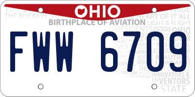OH license plate FWW6709