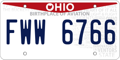 OH license plate FWW6766