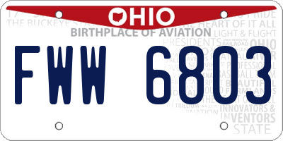 OH license plate FWW6803