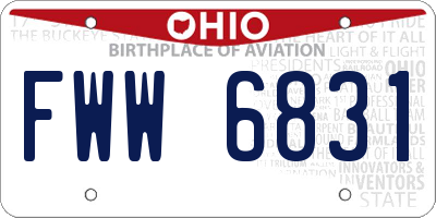 OH license plate FWW6831