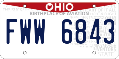 OH license plate FWW6843