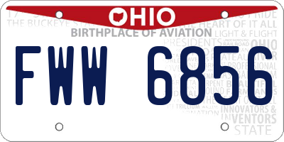 OH license plate FWW6856