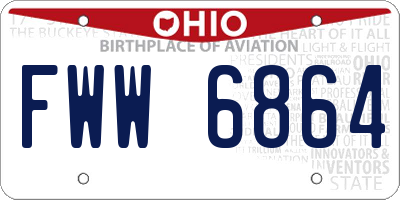 OH license plate FWW6864