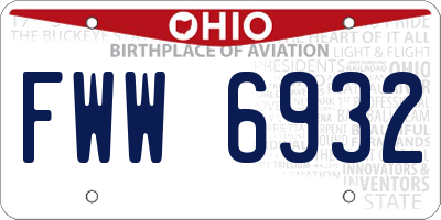 OH license plate FWW6932