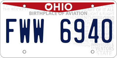 OH license plate FWW6940