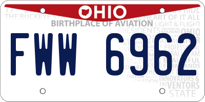OH license plate FWW6962