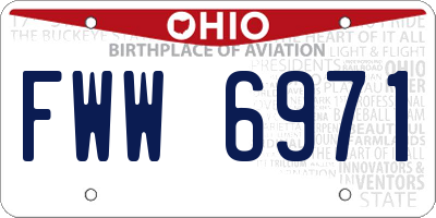 OH license plate FWW6971