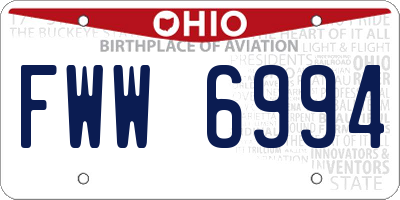 OH license plate FWW6994